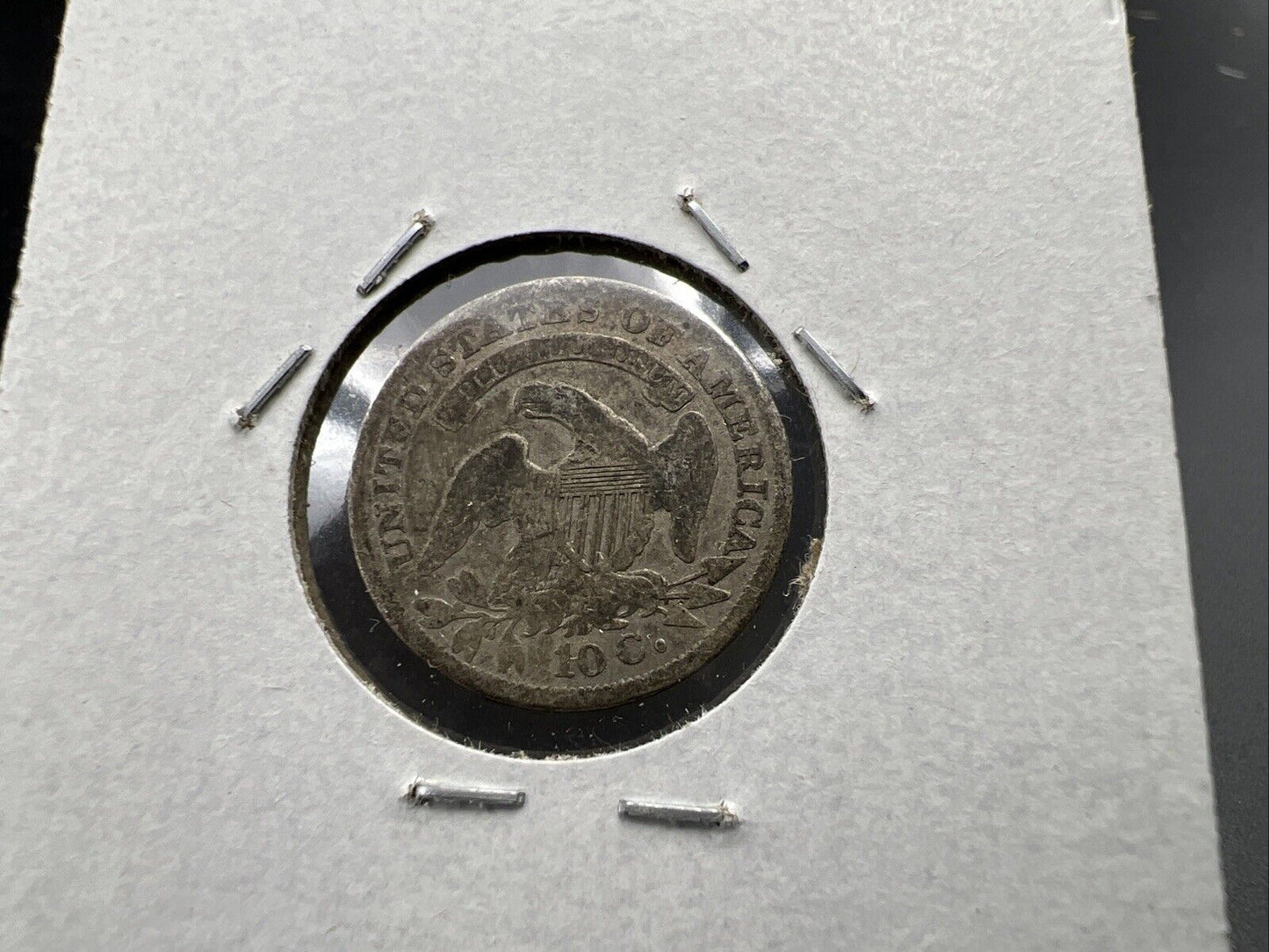 1836 P 10c Capped Bust Silver Dime Coin Choice Good / VG Circ