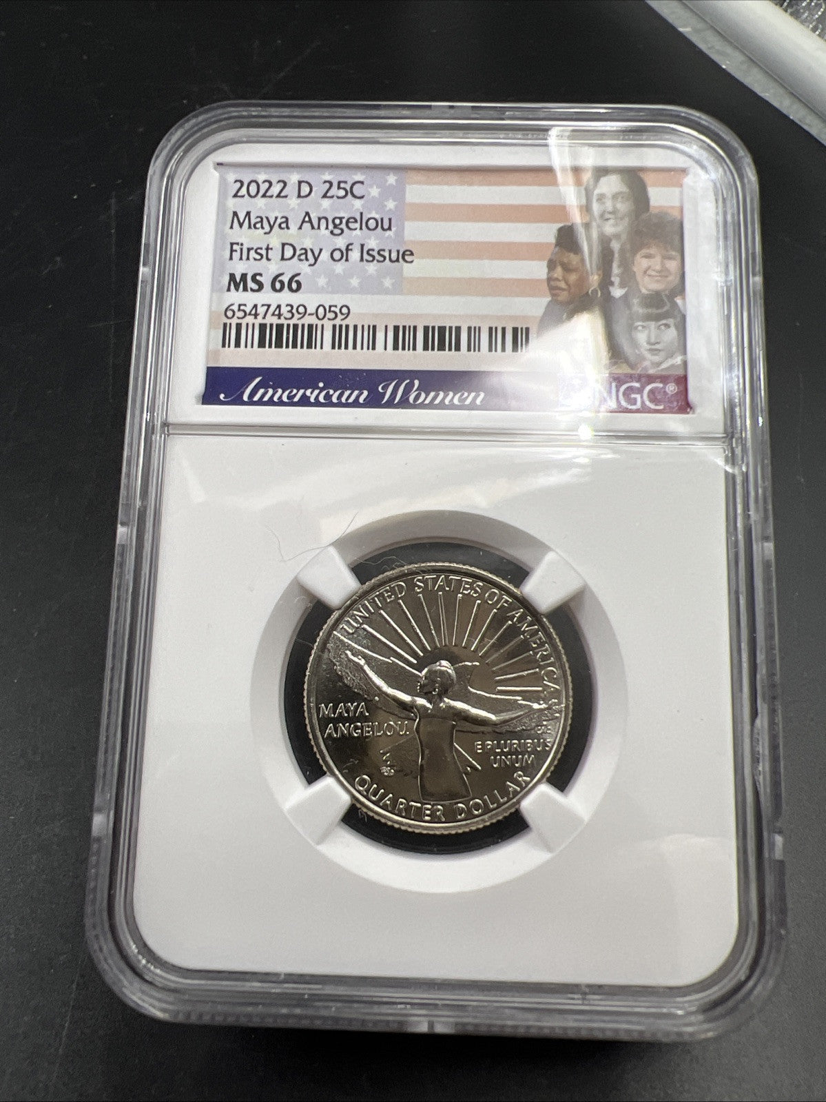 2022 D 25c Maya Angelou Women's Quarter Coin NGC MS66 Gem BU Certified