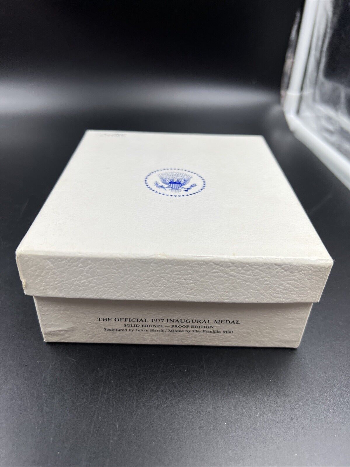 1977 Jimmy Carter Inau Proof Bronze Medal Franklin Mint with Box & Stand