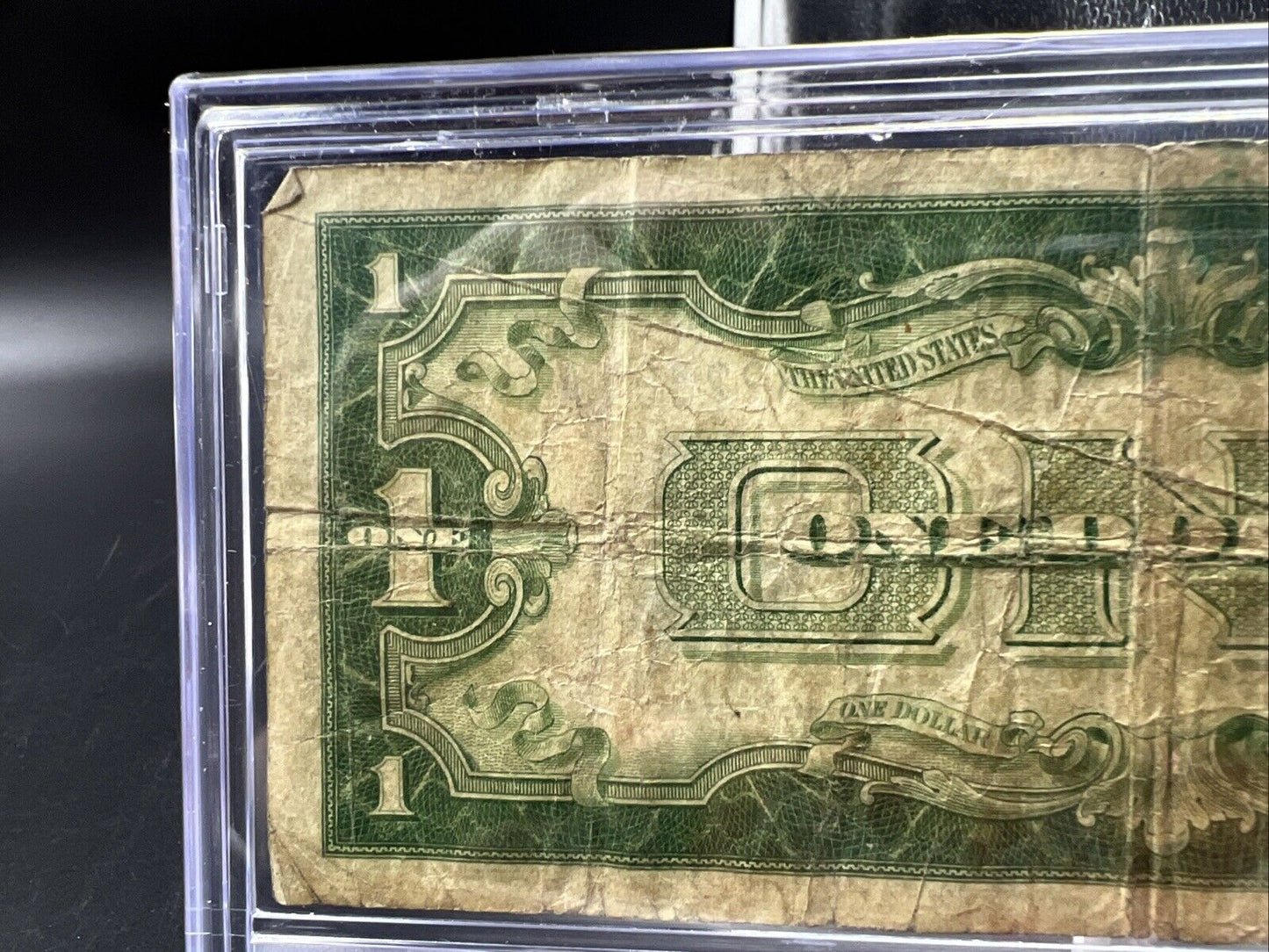 1934 $1 One Dollar Silver Certificate Funny back Note VG Circ in Plastic Case