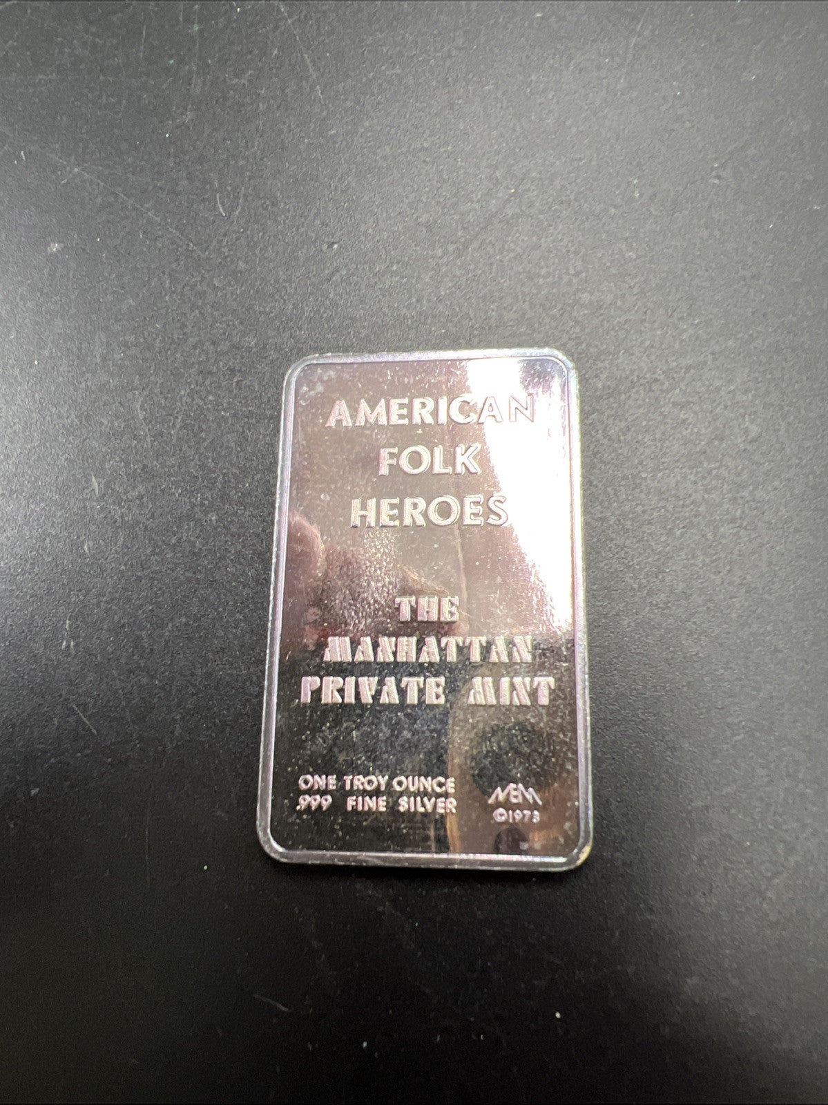 Charles Lindbergh 1 Oz Silver Bar Manhattan Private Mint Lucky Serial # 000045