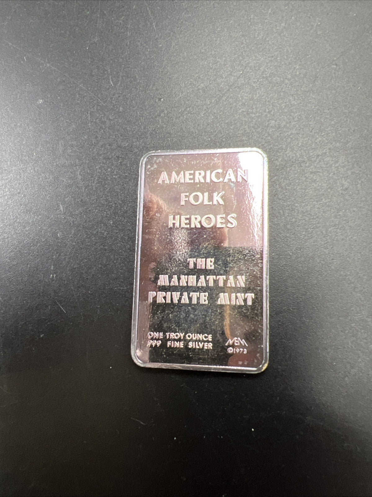 Charles Lindbergh 1 Oz Silver Bar Manhattan Private Mint Lucky Serial # 000045