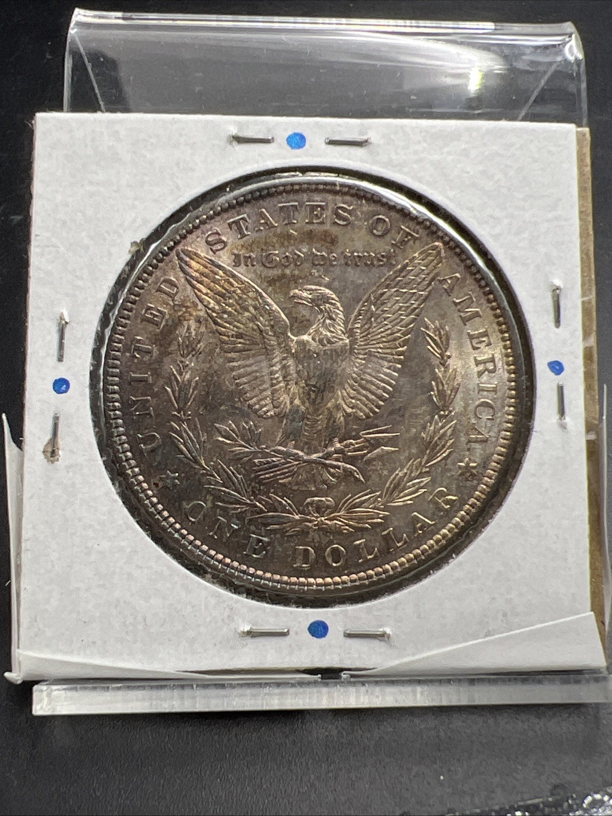 1880 P $1 Morgan Silver Dollar Coin Choice AU Neat Purple Toning Toner