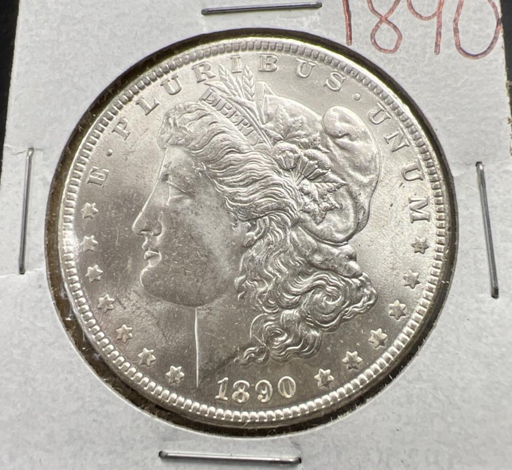 1890 P $1 Morgan silver Dollar Coin Choice BU UNC
