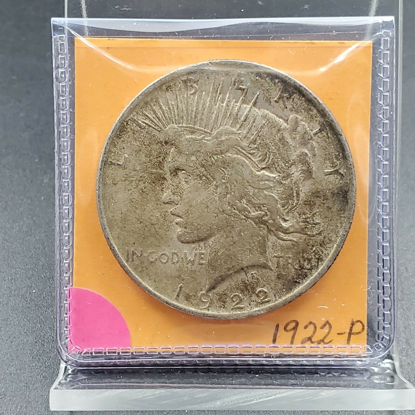 1922 P $1 Peace Silver Eagle Dollar Coin Circulated Neat Toning