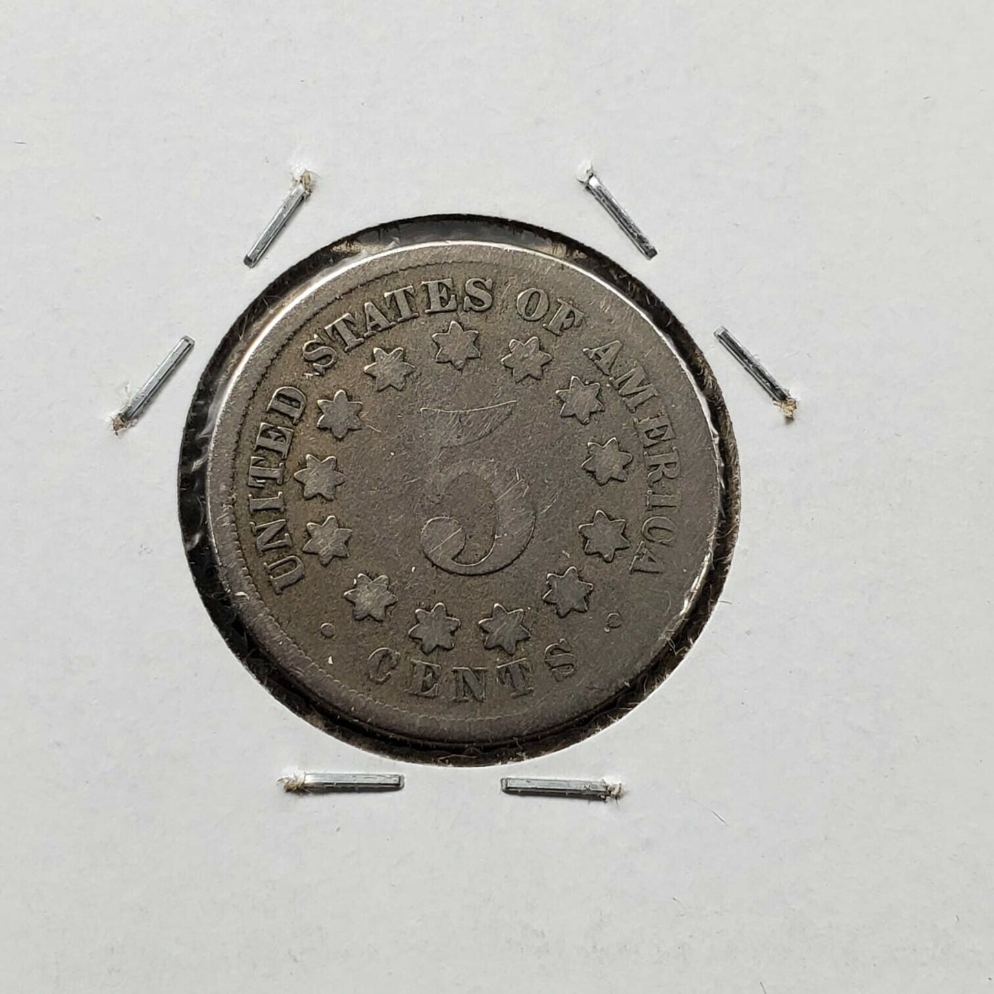 1867 5c Shield Liberty Nickel Coin Choice AG About Good Full Date