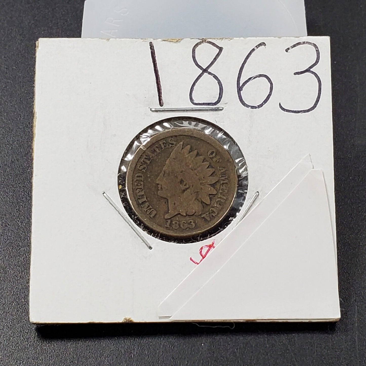1863 P 1c Copper Nickel Indian Small Cent Penny Coin G Good circ