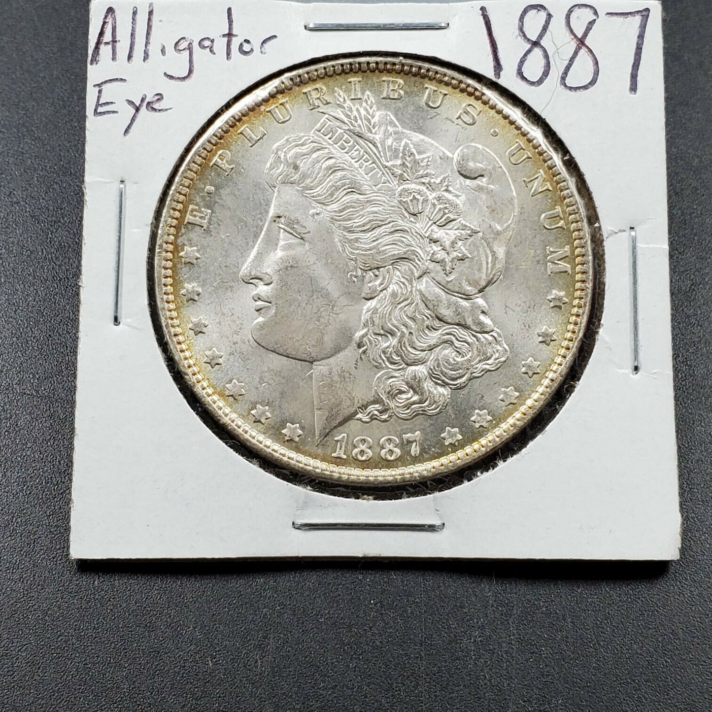 1887 P Morgan Silver Dollar Coin CHOICE BU UNC ALLIGATOR EYE VAM-12 VARIETY VAM