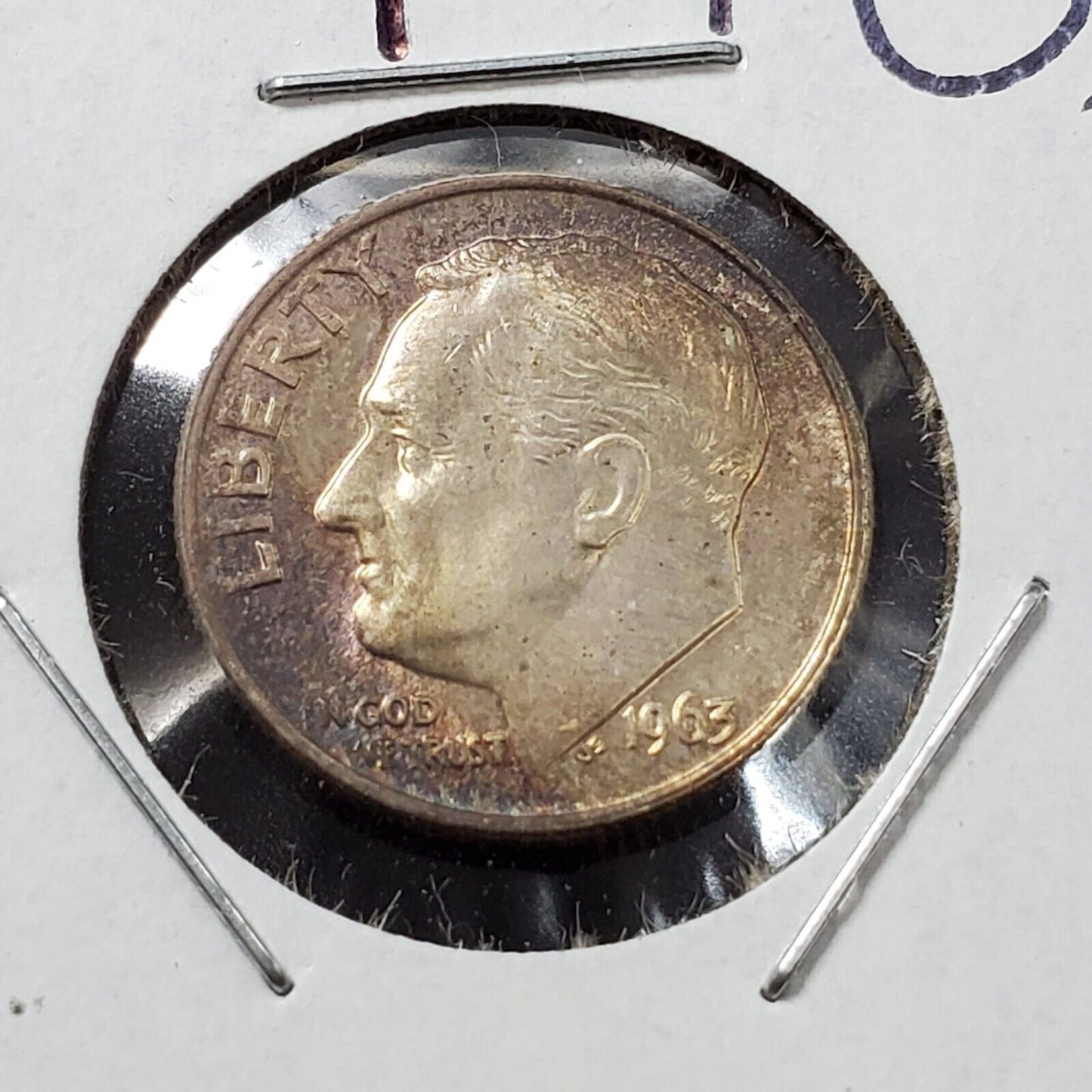 1963 P Roosevelt Silver Dime Coin Nice Toning Toner Choice BU