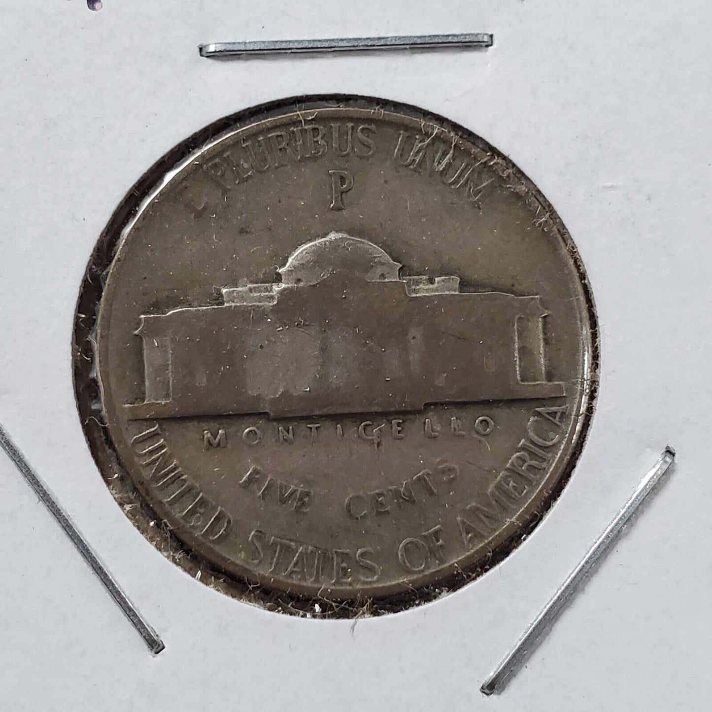 1943 P P/P Jefferson Silver War Nickel Variety Coin RPM Circulated Condition #3