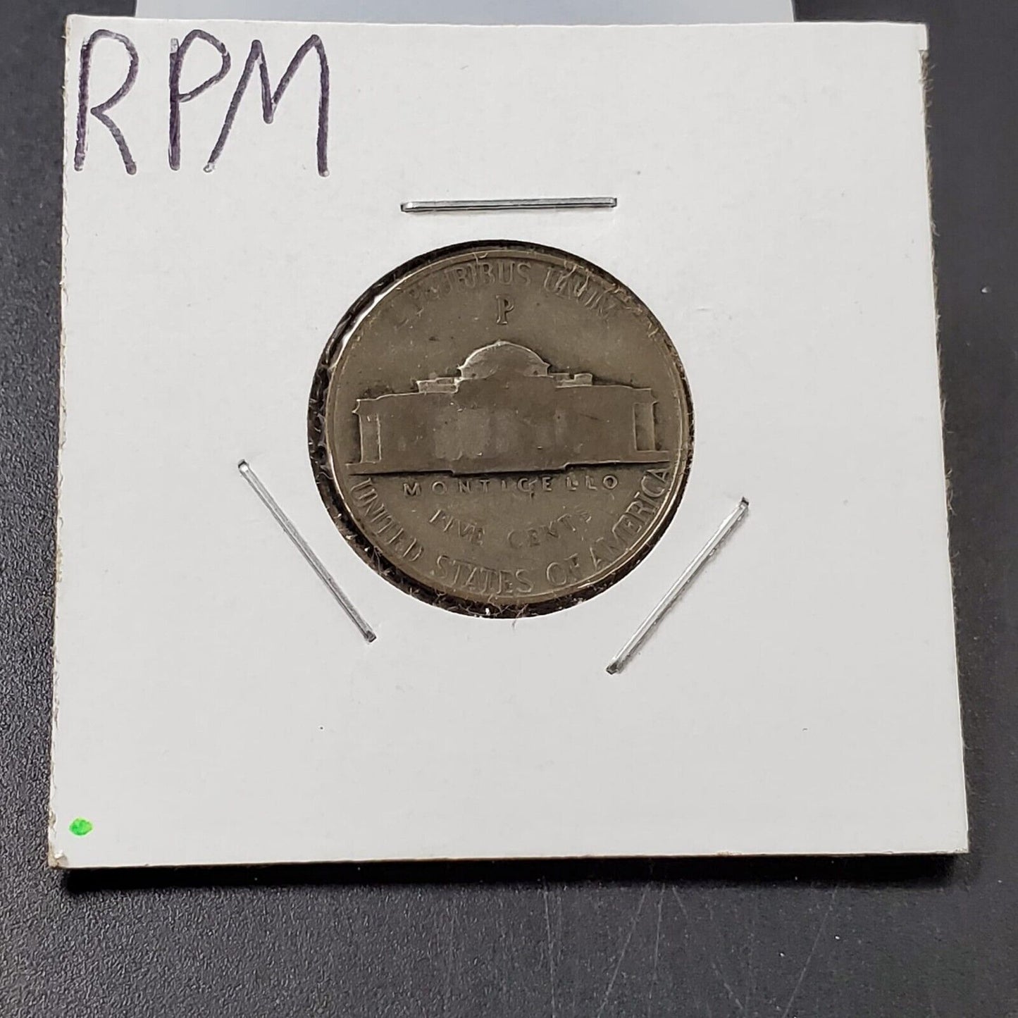 1943 P P/P Jefferson Silver War Nickel Variety Coin RPM Circulated Condition #3