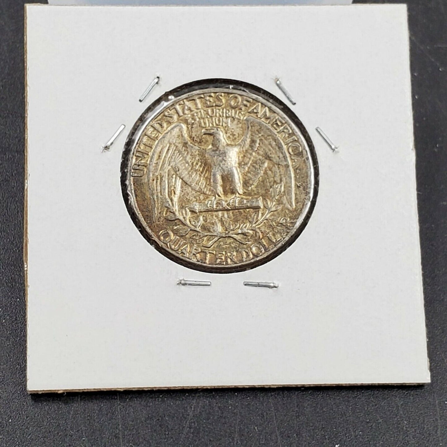1961 25C Washington Quarter Silver Coin AU Circulated NEAT TONING