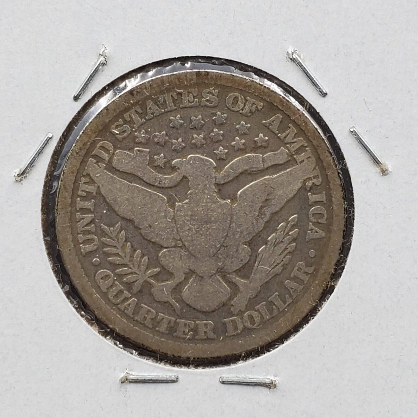 1898 P Barber Silver Quarter Coin Average GOOD Circulated Condition