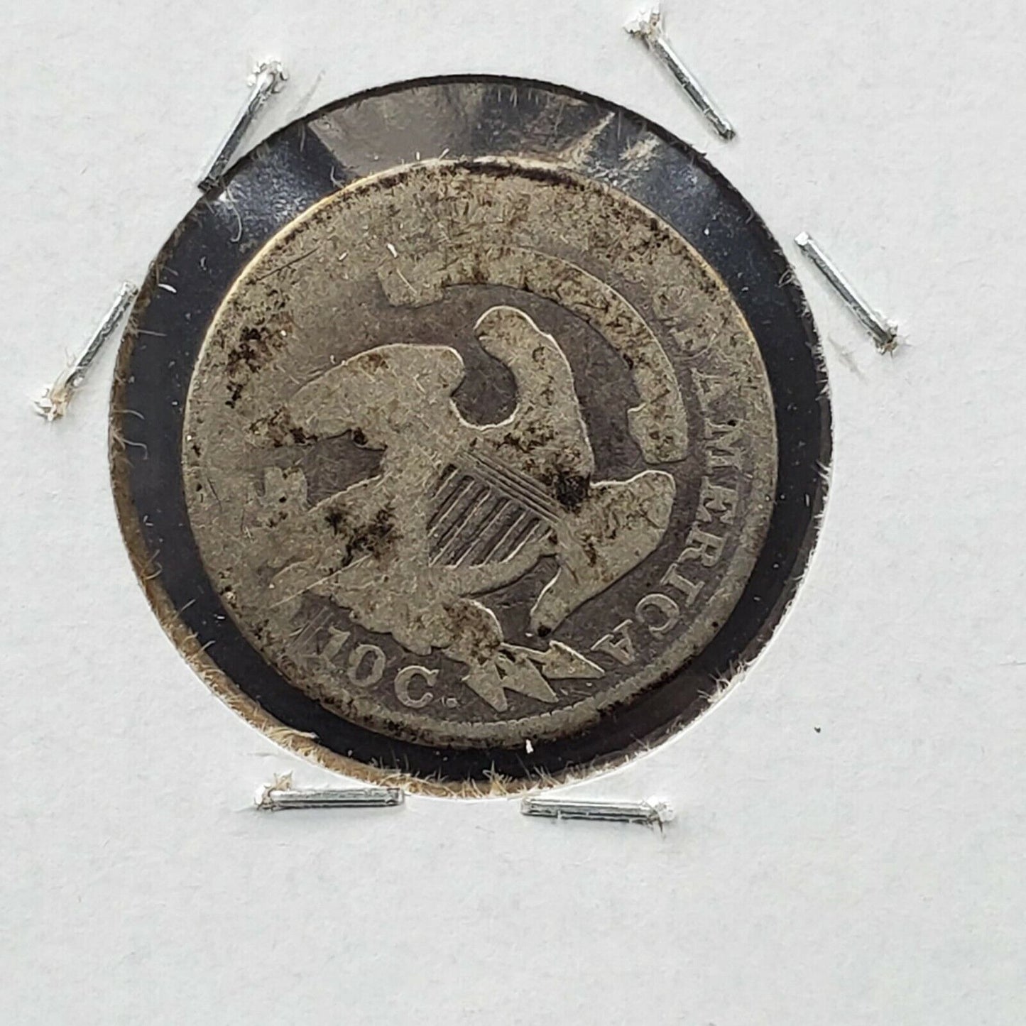 1830 10C Capped Bust Dime Average AG About Good Antique Silver Coin US