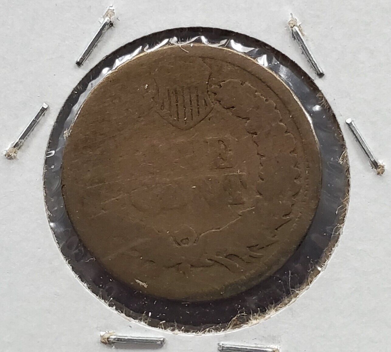 1860 Indian Head Cent Coin Copper Nickel AG About Good Circulated Civil War ERa