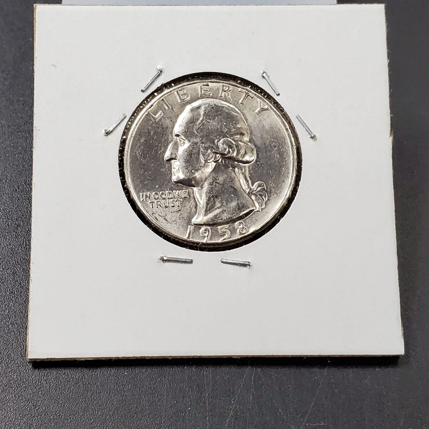 1958 P 25C Washington Quarter Silver Coin Choice BU Uncirculated Type B Rev #2