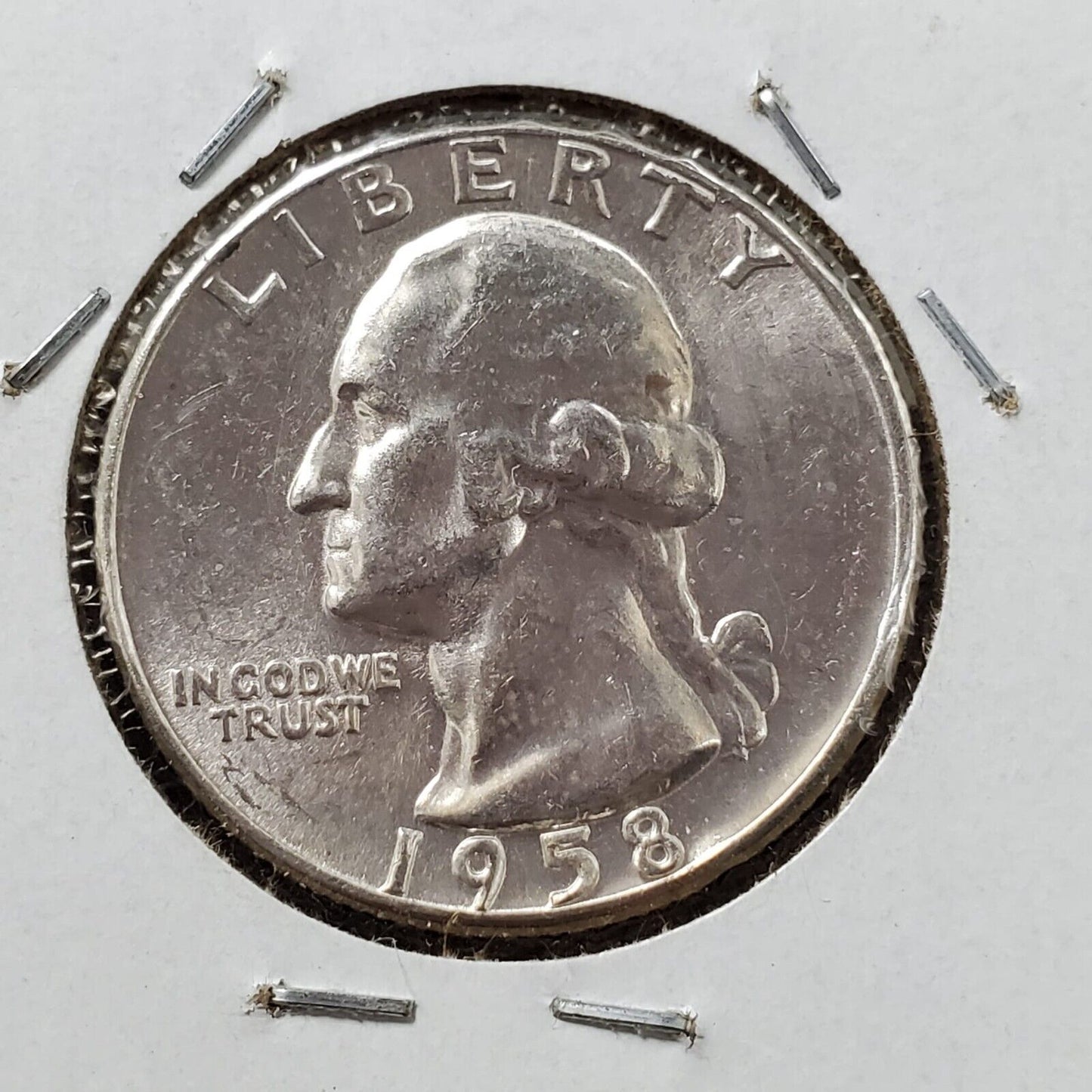 1958 P 25C Washington Quarter Silver Coin Choice BU Uncirculated Type B Rev #2