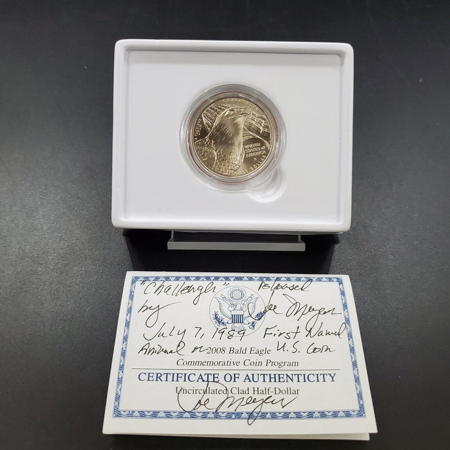 2008 Bald Eagle US Mint Half Dollar Unc Commemorative Coin OGP Hand Signed