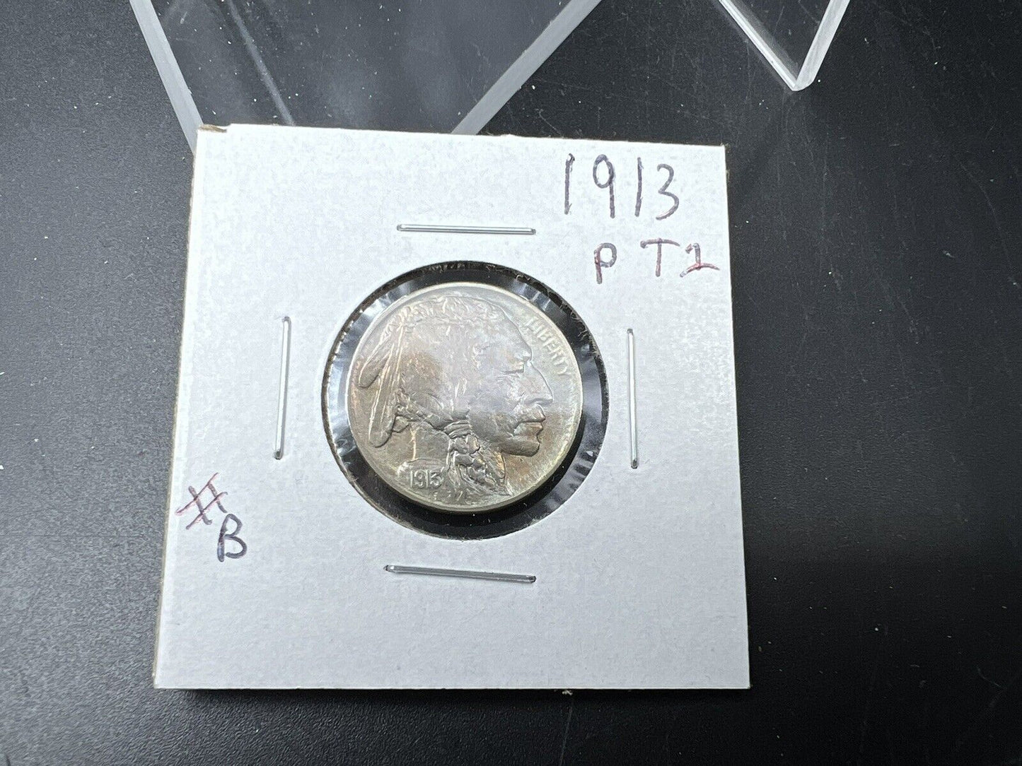 1913 P Buffalo Indian Head Nickel 5c AU About UNC 10% Rotated Die Error