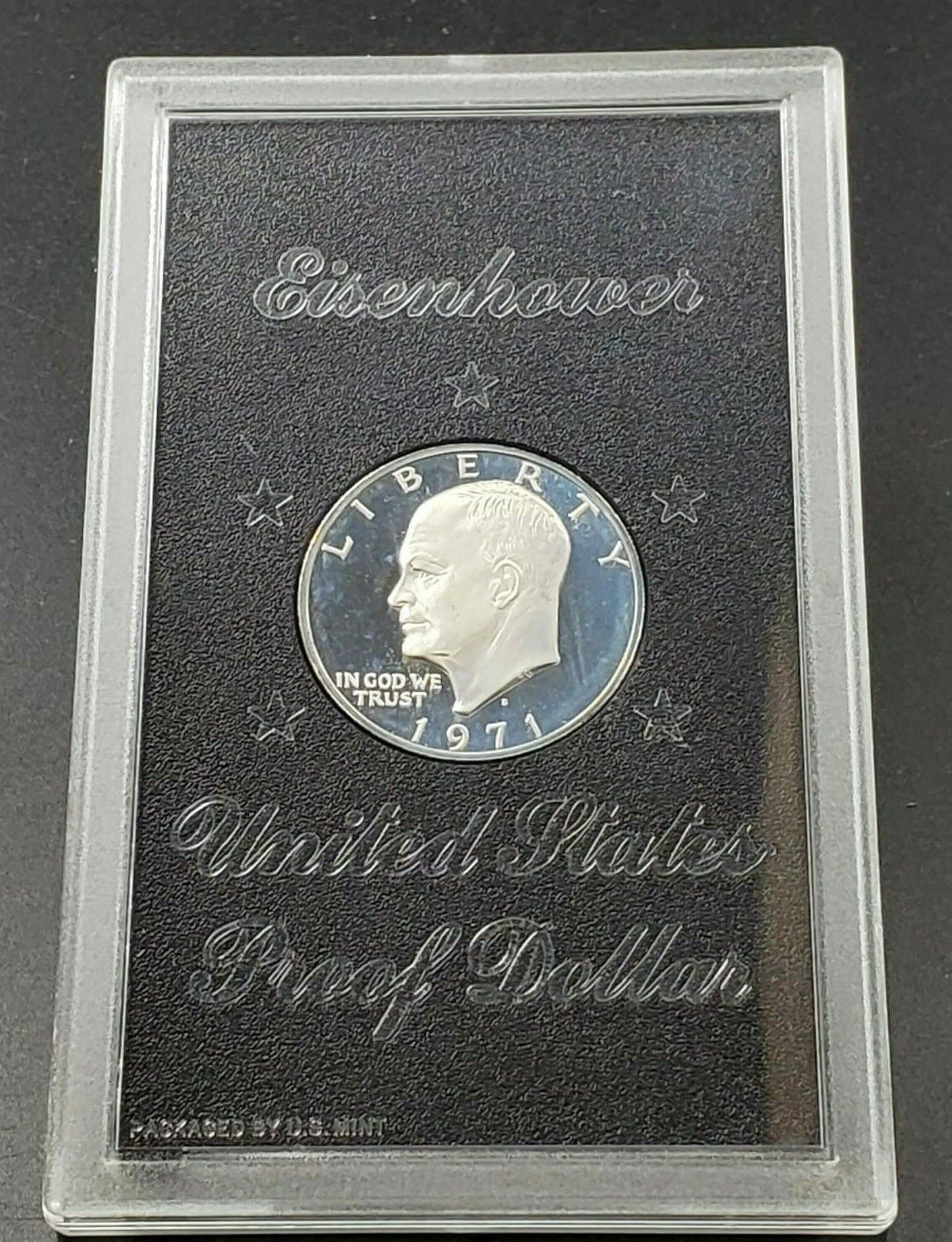 1971 S $1 Eisenhower Brown Ike 40% Proof Silver Dollar DCAM NICE COIN NICE CASE