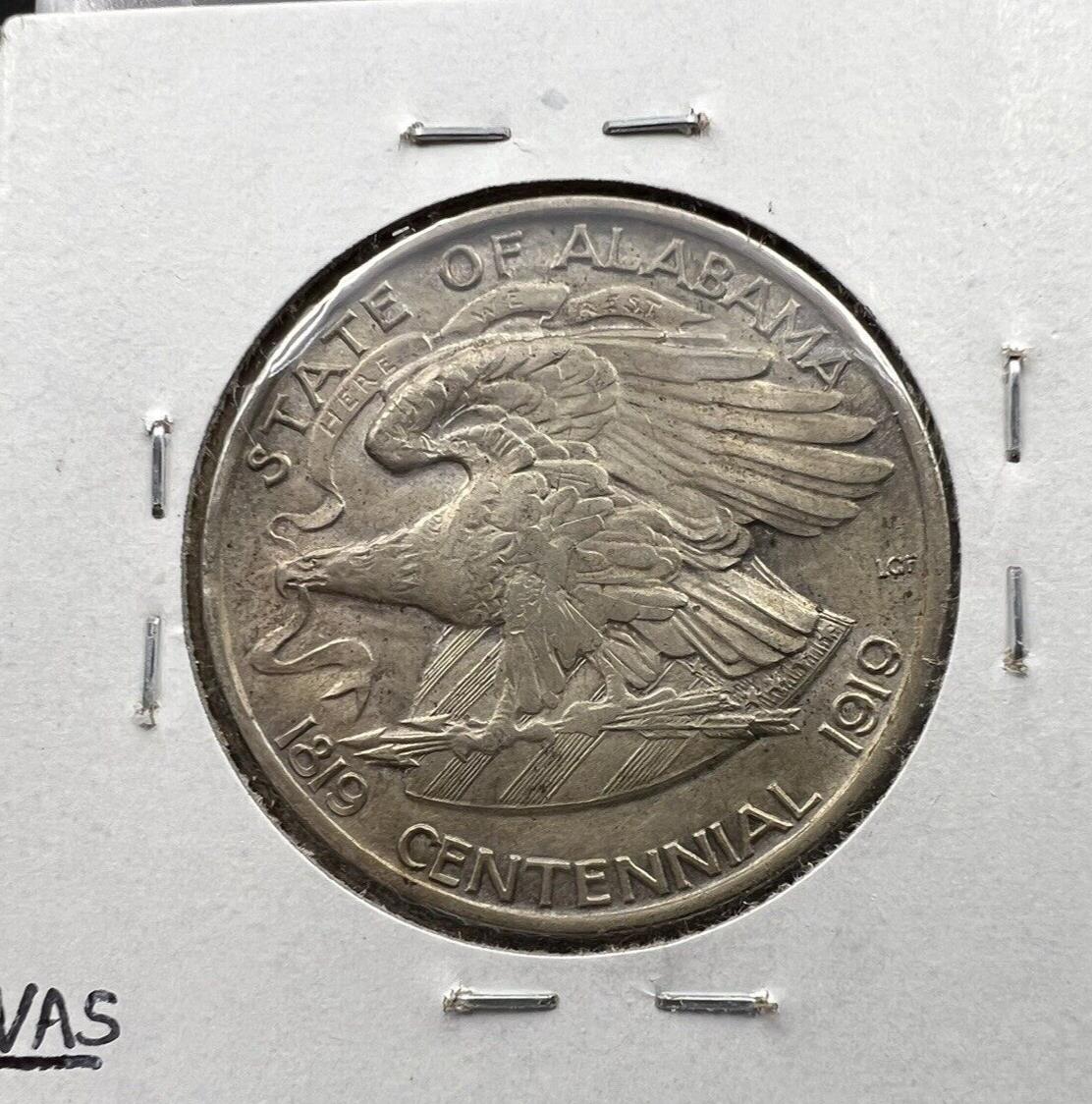 1921 50c Alabama Classic Commemorative Silver Half Dollar Coin BU UNC Toned
