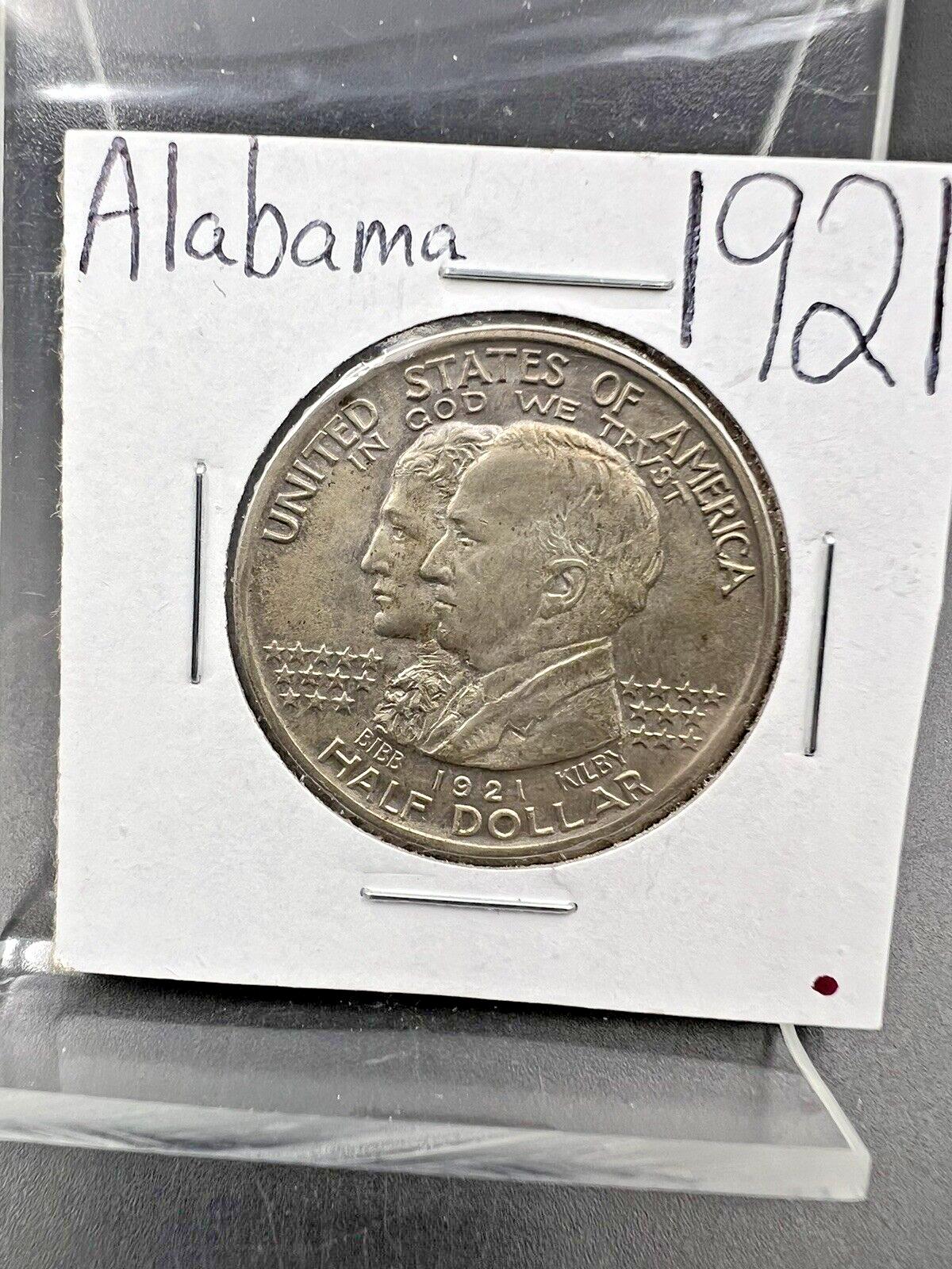 1921 50c Alabama Classic Commemorative Silver Half Dollar Coin BU UNC Toned