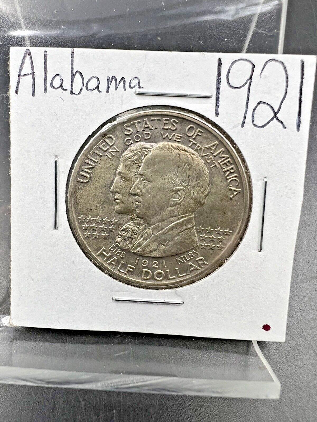 1921 50c Alabama Classic Commemorative Silver Half Dollar Coin BU UNC Toned