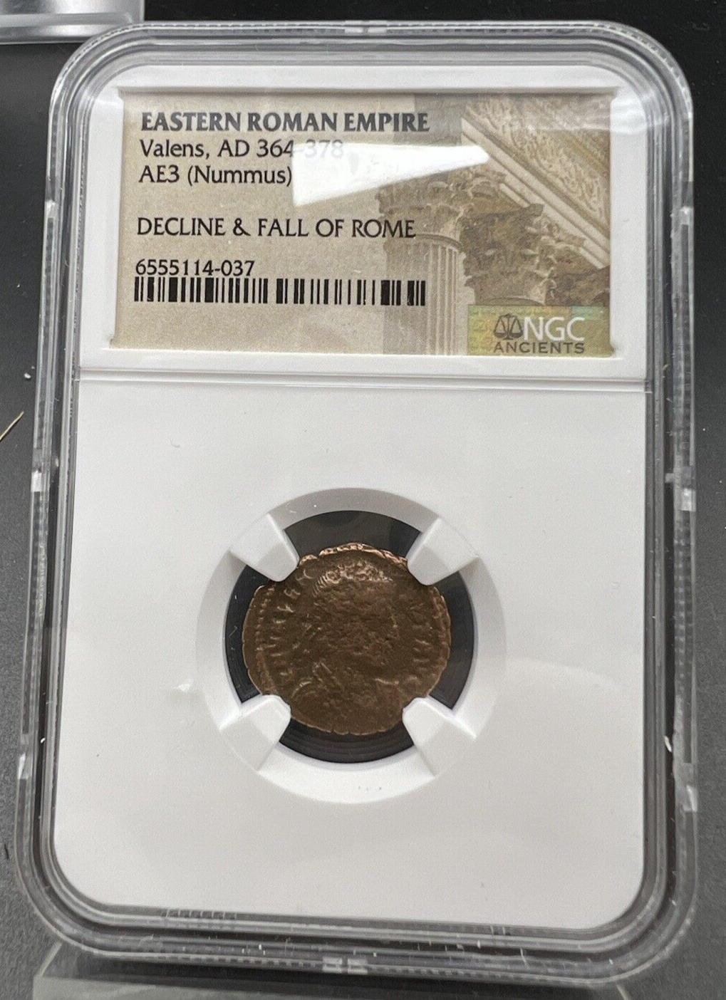 Eastern ROMAN EMPIRE Valens AD 364-378 AE3 Nummus Rome Ancient bronze coin