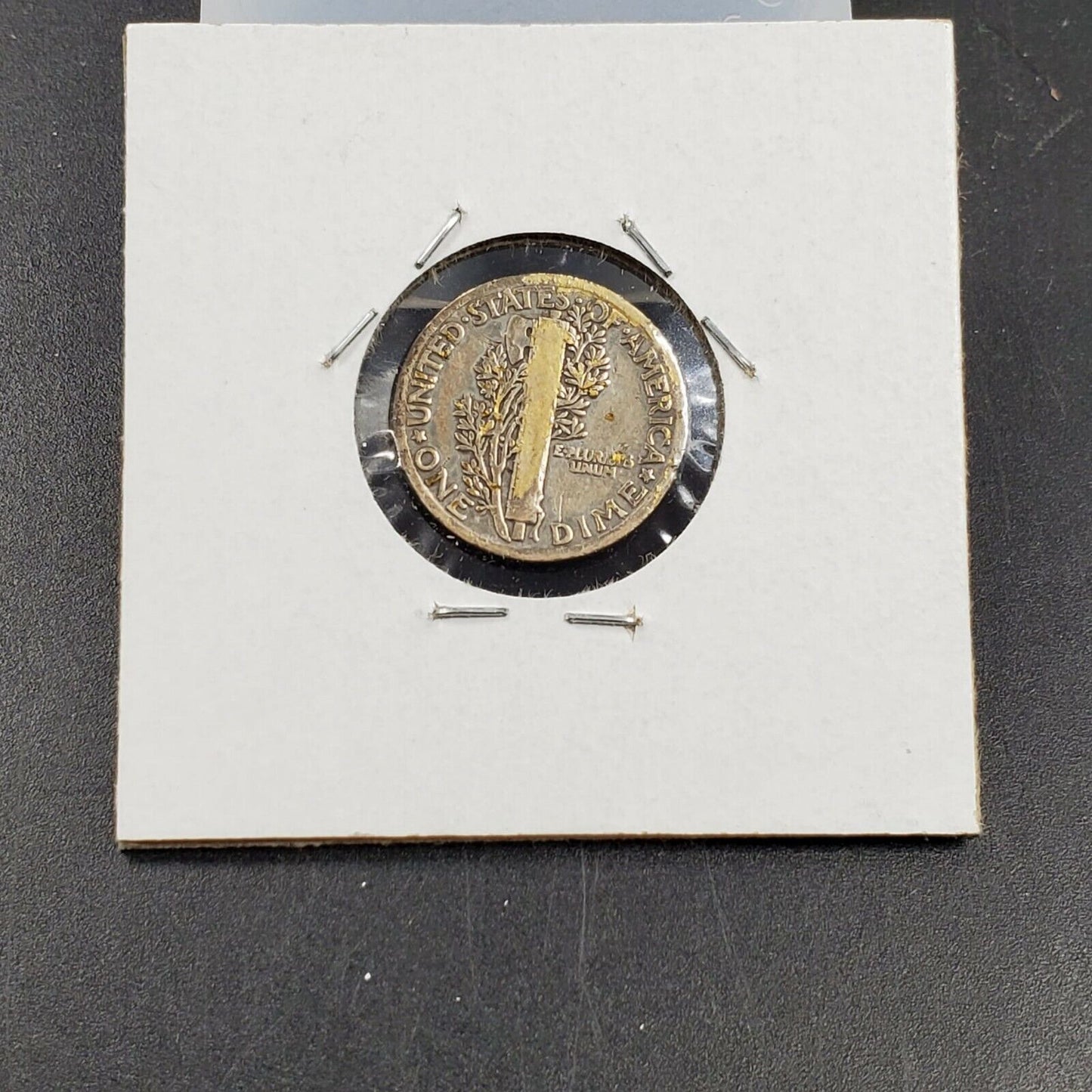 1924 P Mercury Silver Dime Coin Choice VG / Fine PQ Obverse Toning Toner Wow