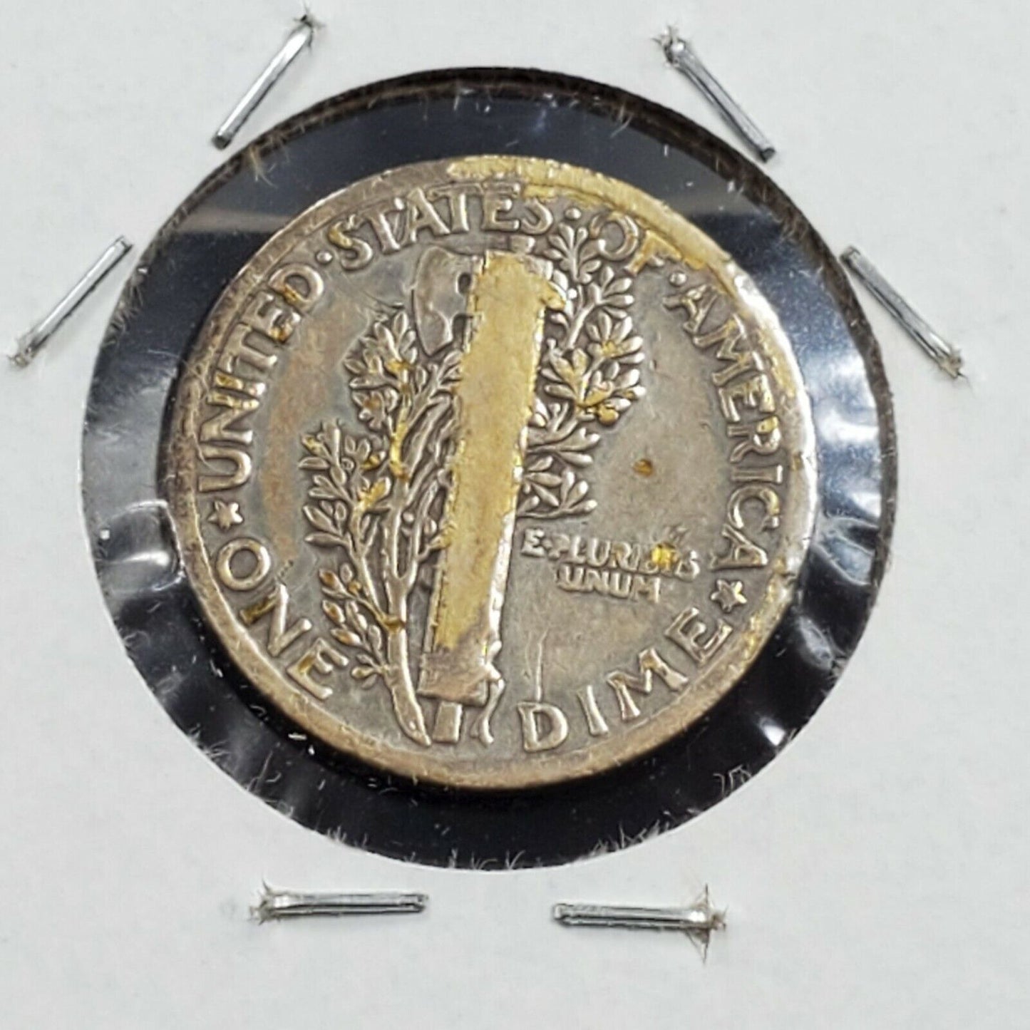 1924 P Mercury Silver Dime Coin Choice VG / Fine PQ Obverse Toning Toner Wow