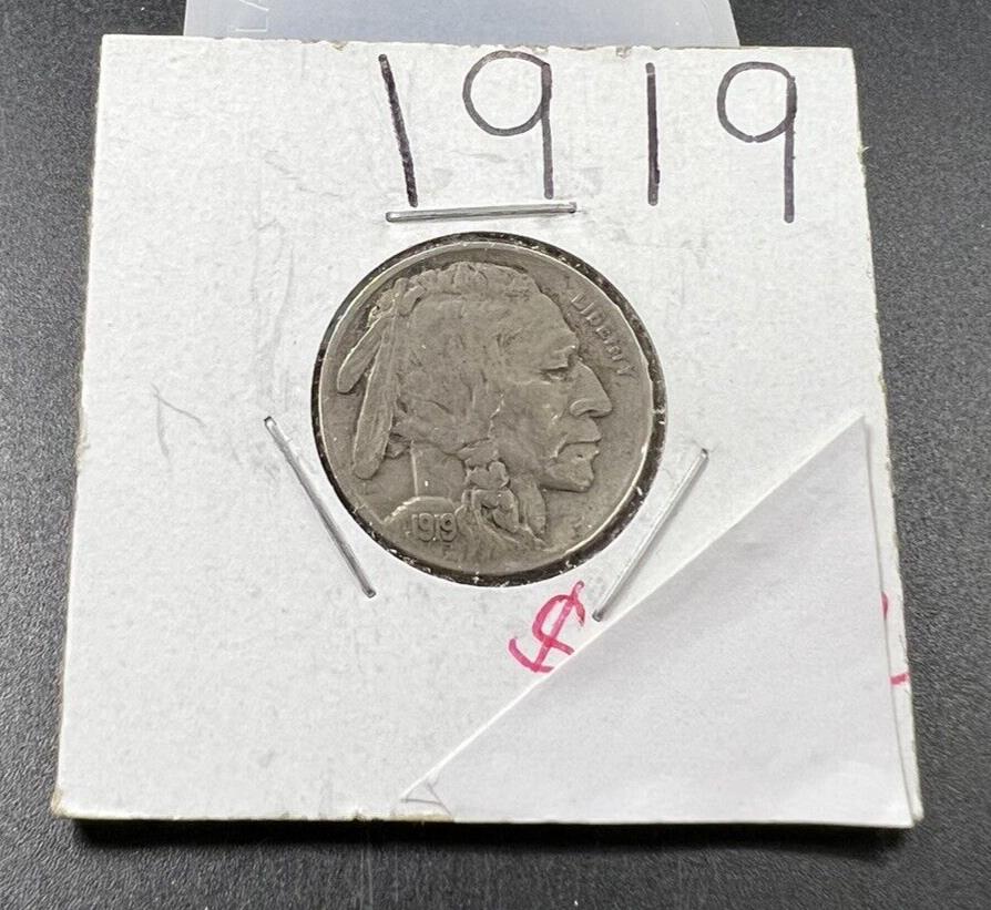 1919 Buffalo Indian Head Nickel Coin Choice Fine / Very F VF