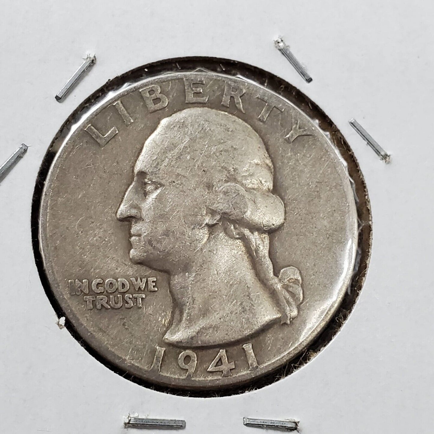 1941 P Washington Silver Quarter Coin Double Die Reverse -Beak- Variety #2