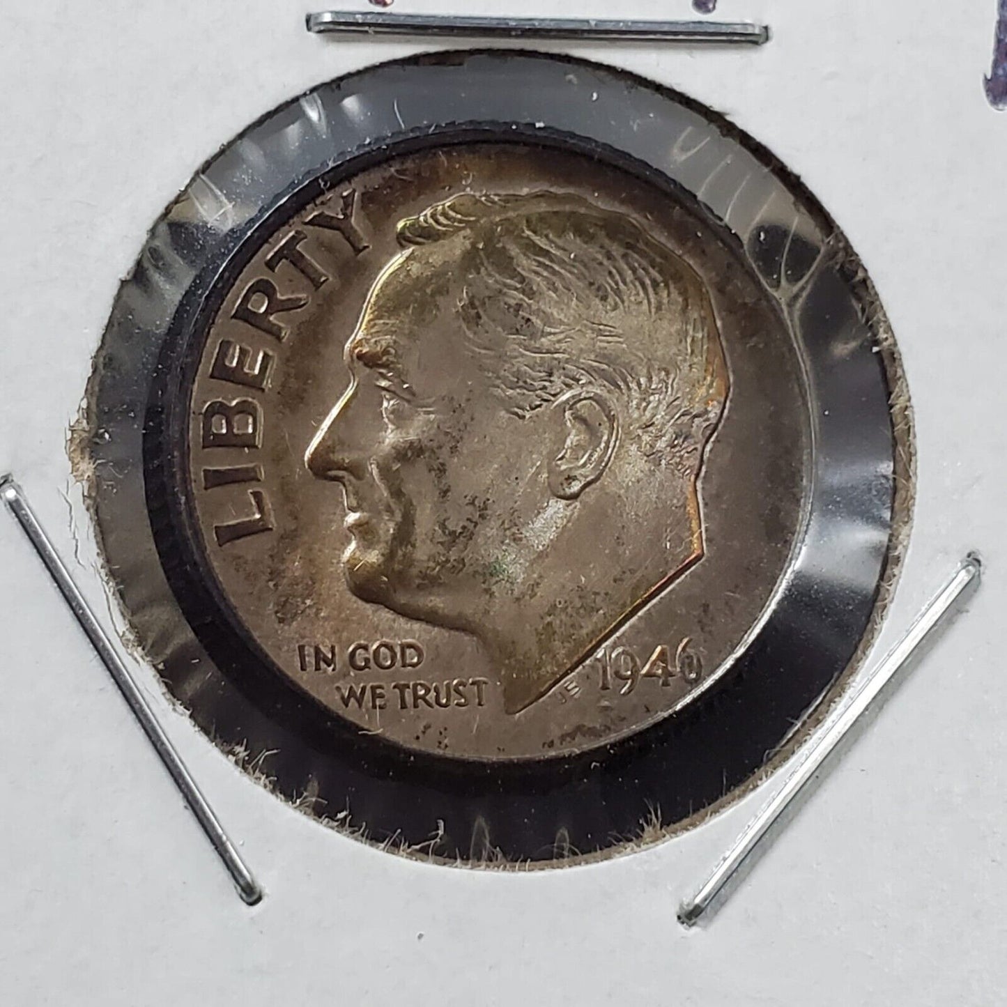 1946 P Roosevelt Silver Dime Neat Toning Toner Nice BU UNC