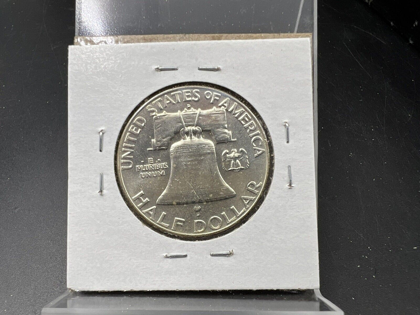 1963 D Franklin Silver Half Dollar Coin BU UNC Nice Toning Toner OBV