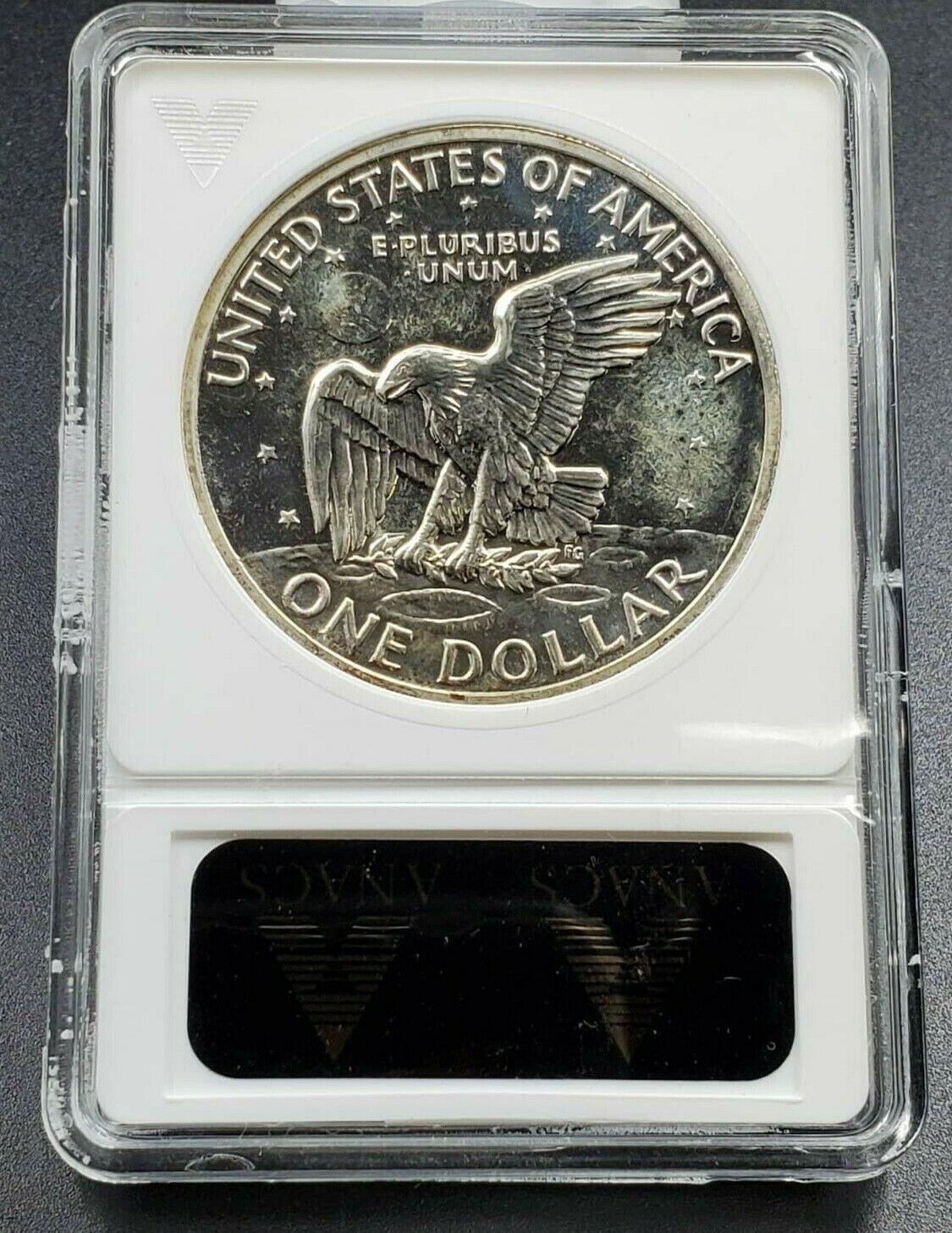 1971 S $1 Ike Eisenhower Silver Dollar Coin ANACS PF66 Cameo Variety DDO 032
