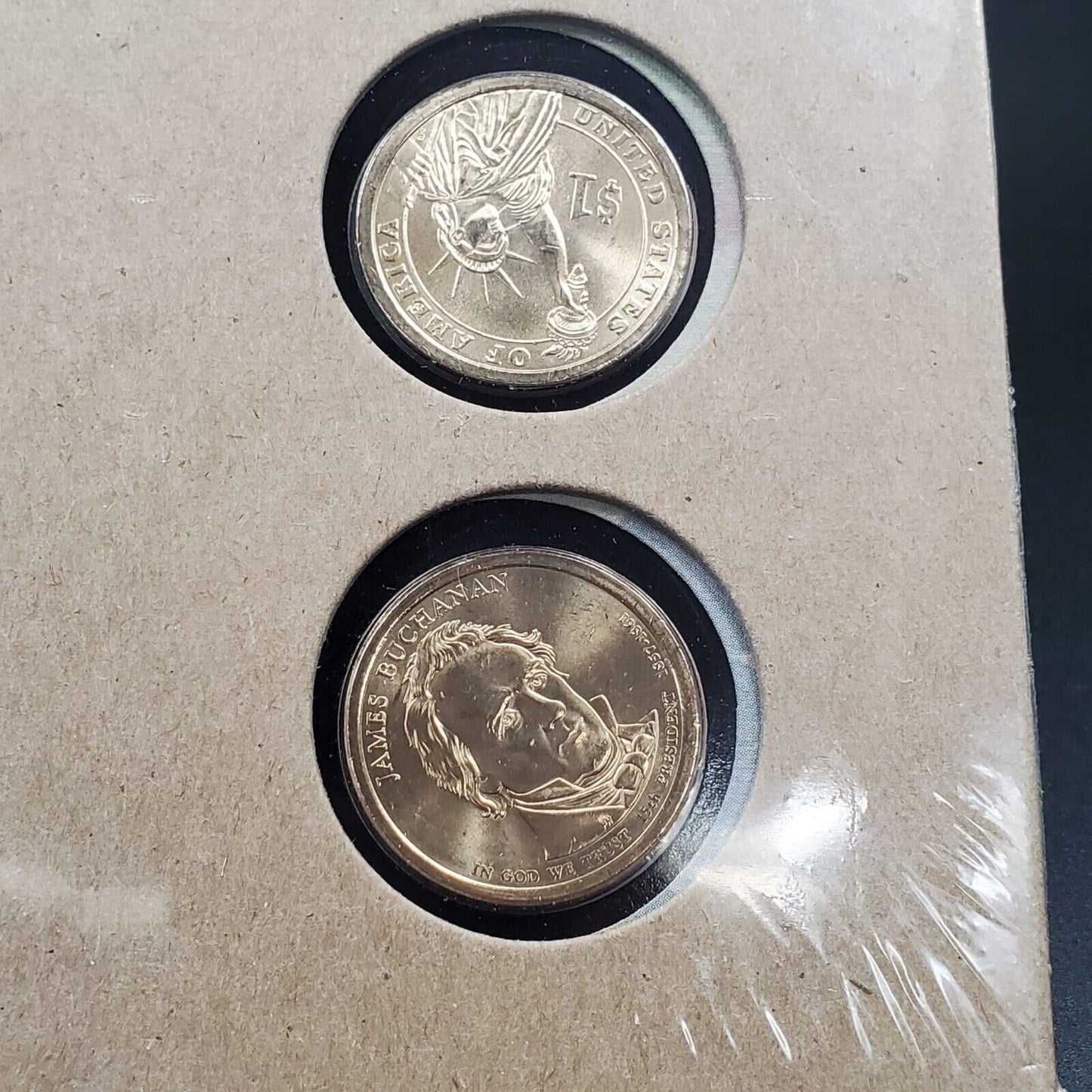 JAMES BUCHANAN 15Th Presidential Dollar P & D 2 coins Set First Day OGP US Mint