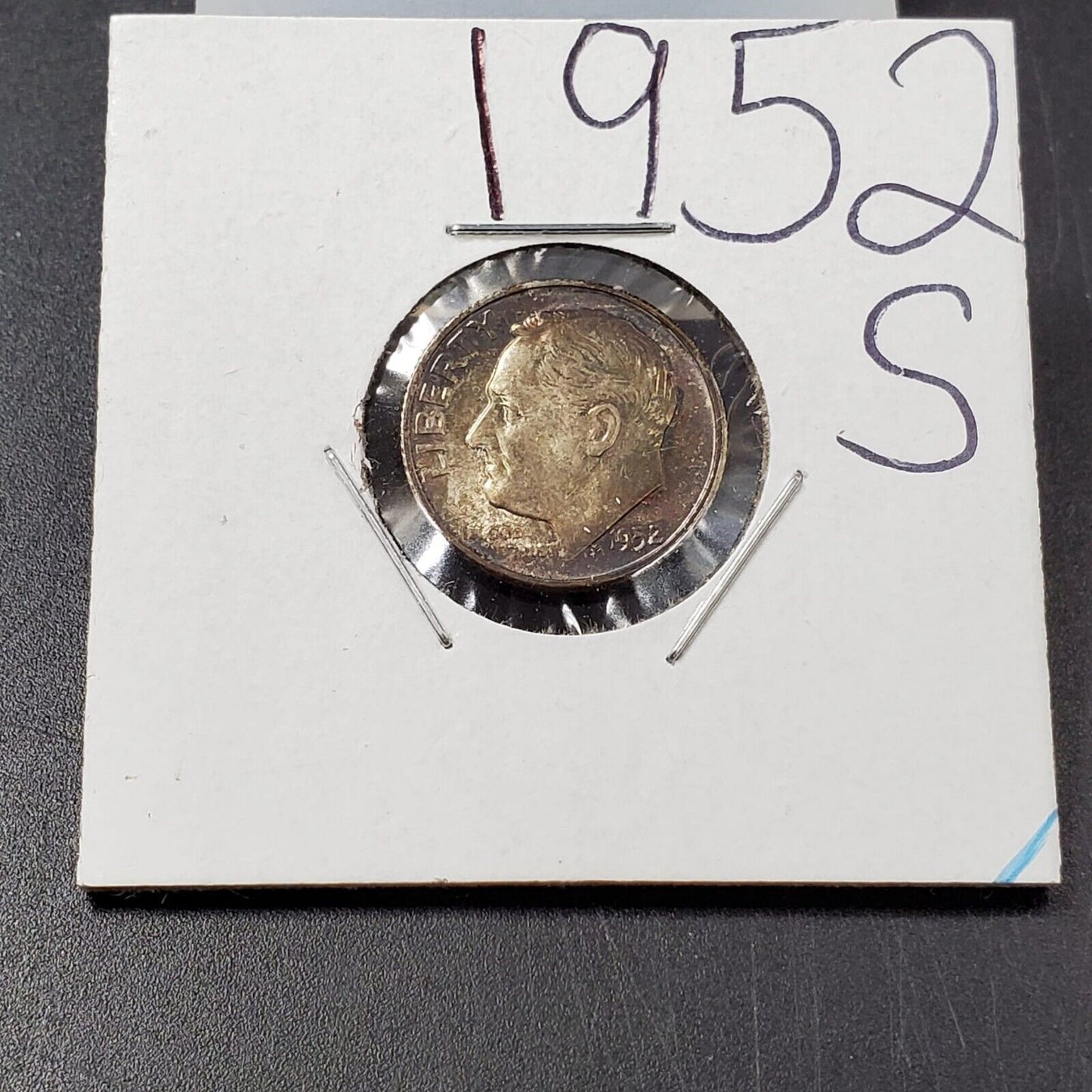 1952 S Roosevelt Silver Dime Coin Toning Toner CH BU