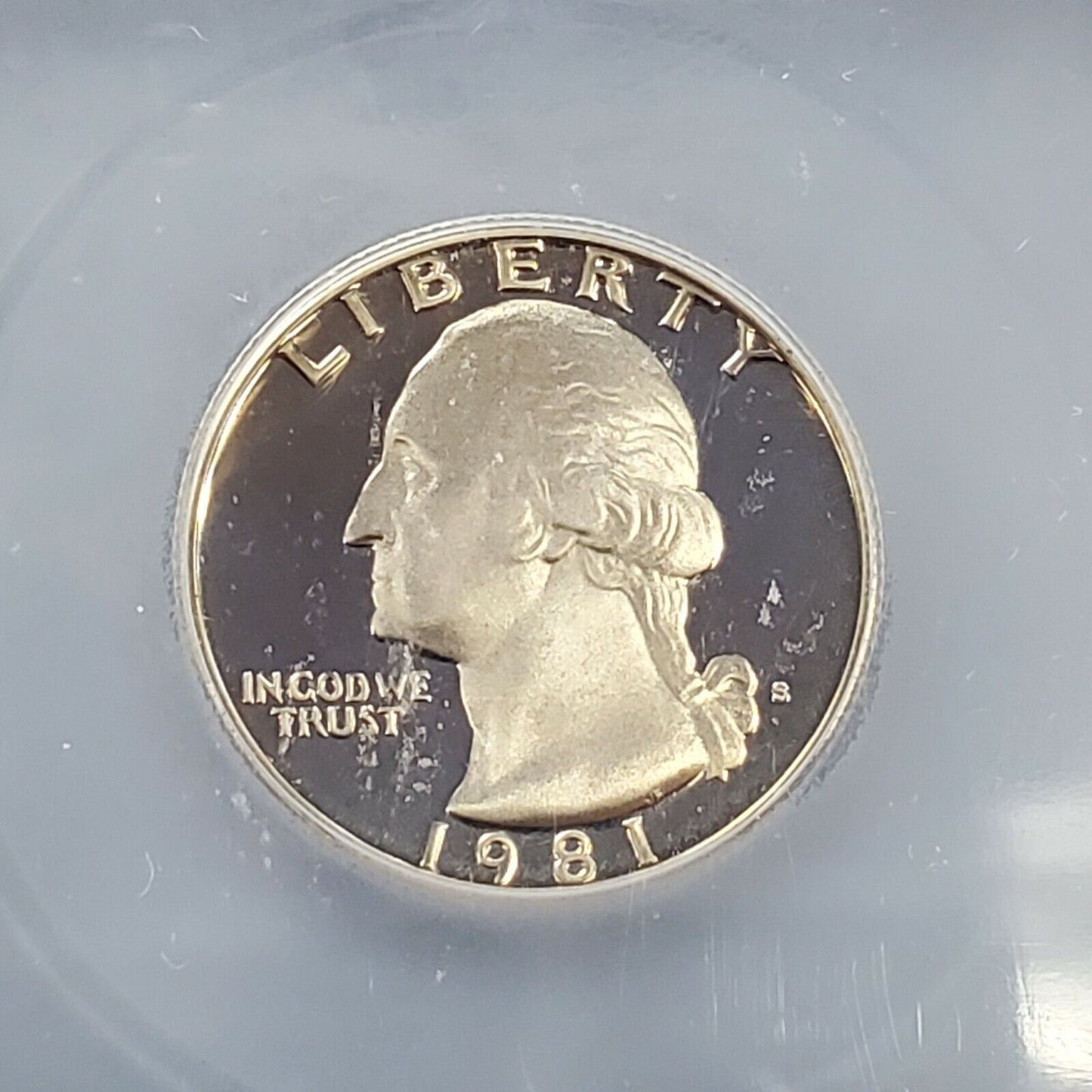 1981 S Washington Clad Proof Quarter Coin PR70 ICG 25c Deep DCAM Type 1 Variety