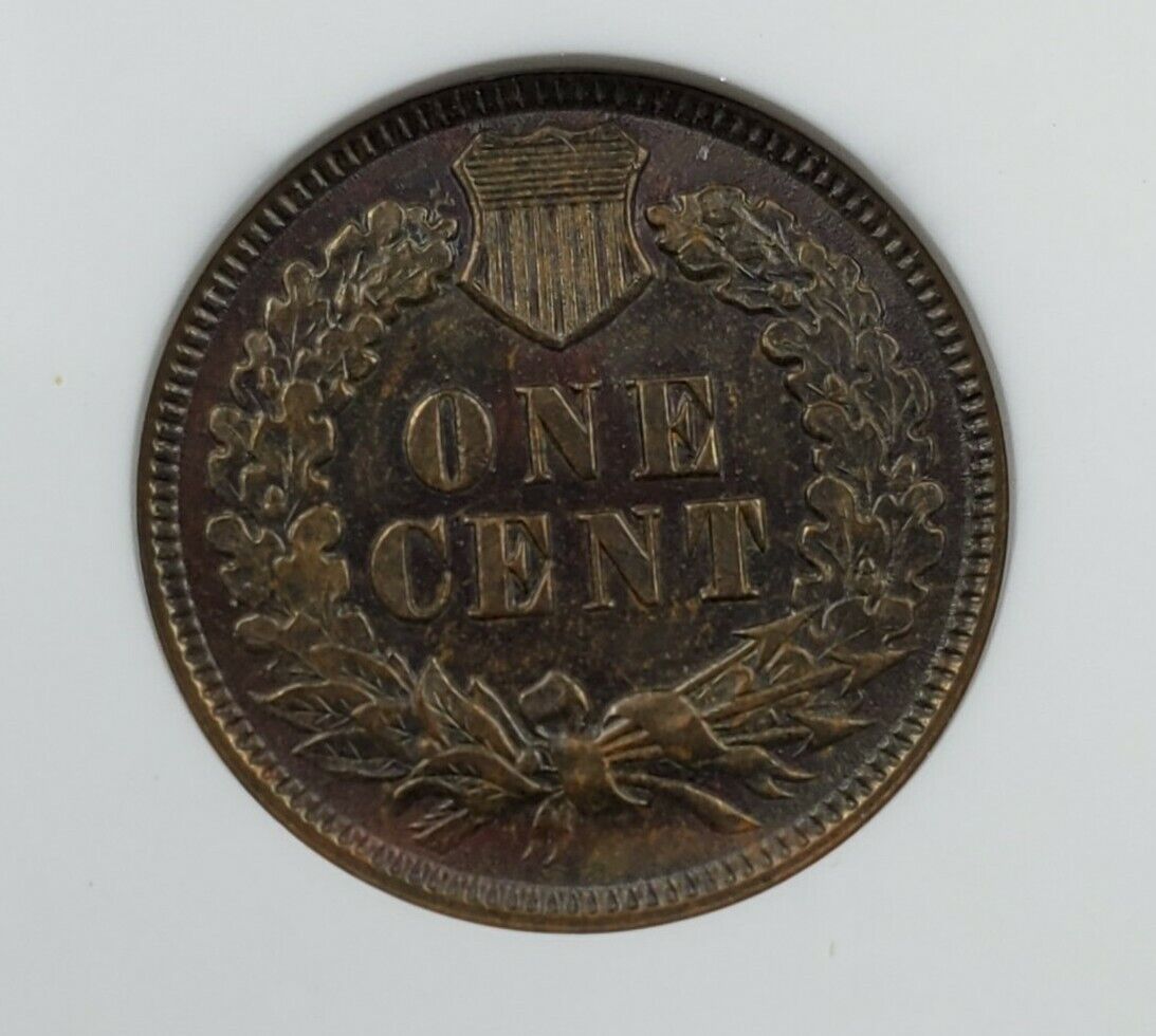 1890 Indian Cent Penny Variety Error Coin ANACS MS62 BN FS-010.84 FS-401 S-4
