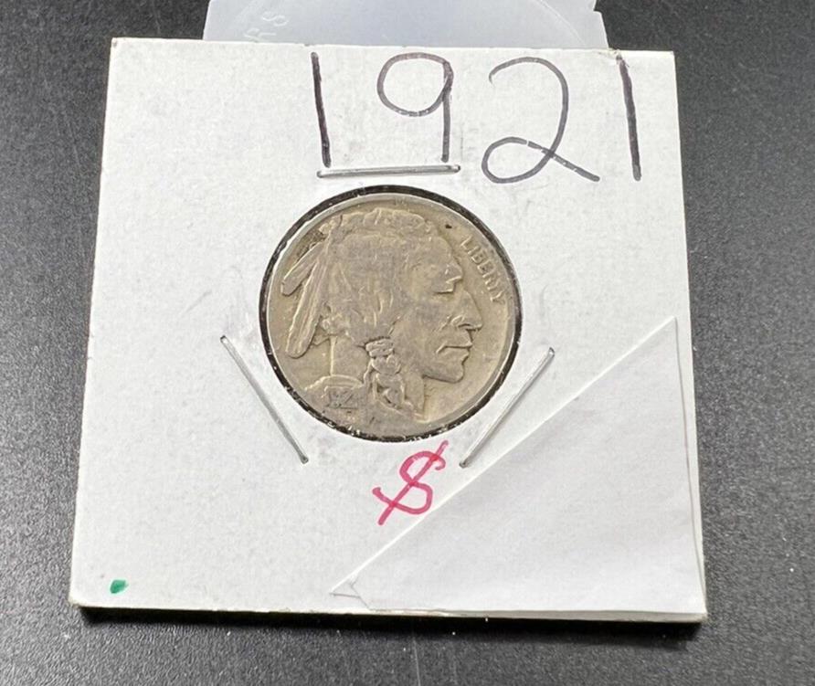 1921 Buffalo Indian Head Nickel Coin Choice Fine / VF