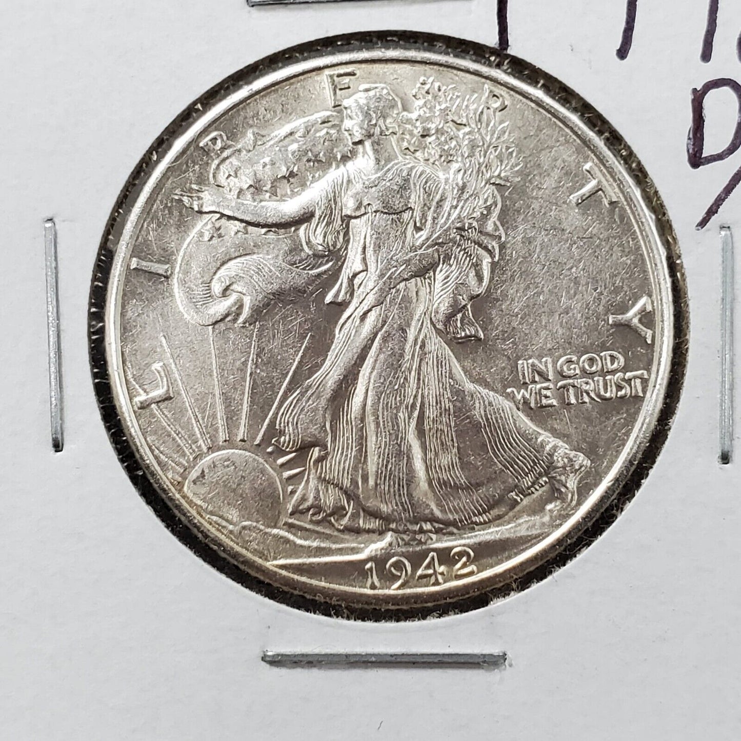 1942 D/D Walking Liberty Silver Eagle 90% Coin RPM-004 Variety Coin