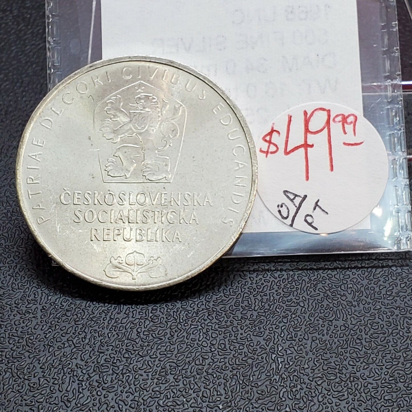 1968 Czechoslovakia 25 Korun NATIONAL MUSEUM IN PRAGUE Silver GEM BU Coin KM-64