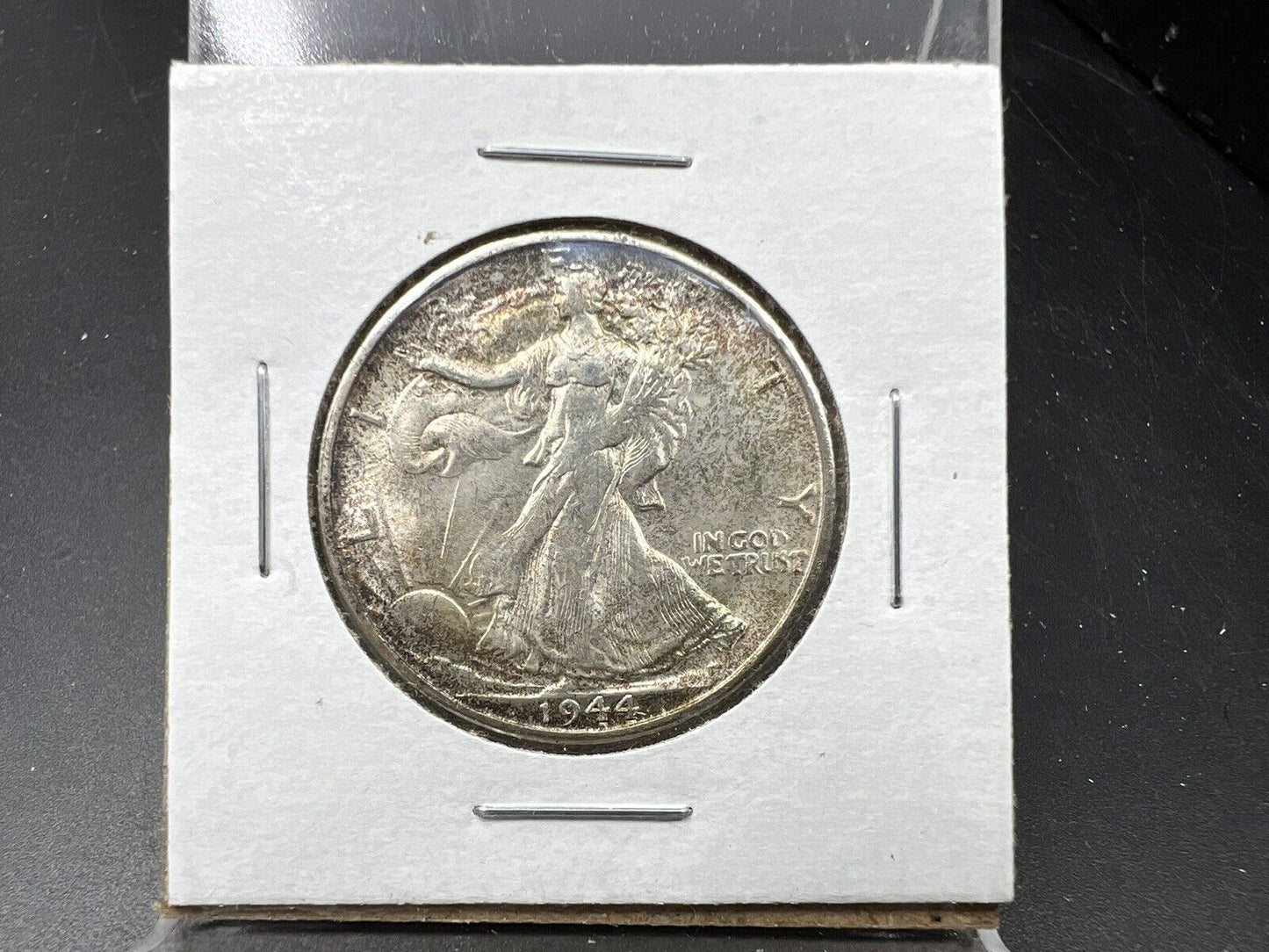 1944 P 50C Walking Liberty Half Dollar Choice AU About UNC Neat Toning Toner