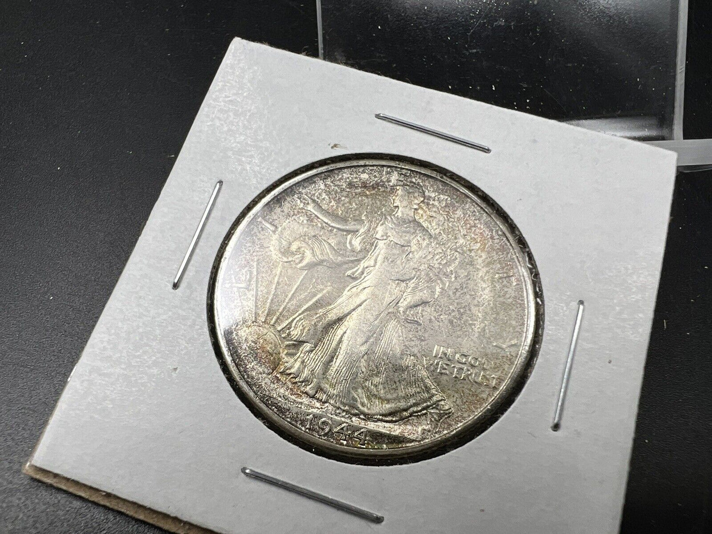 1944 P 50C Walking Liberty Half Dollar Choice AU About UNC Neat Toning Toner