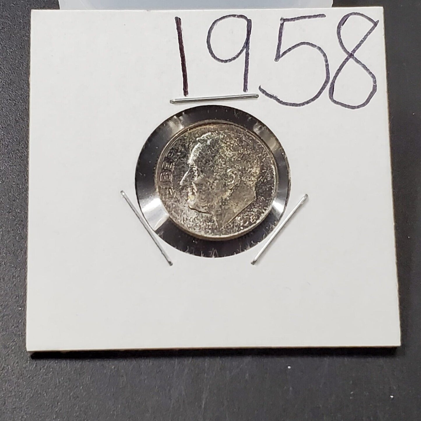 1958 P Roosevelt Silver Dime Neat Toning Toner CH BU UNC