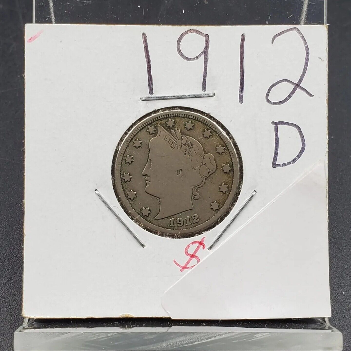 1912 D Liberty Head V Nickel Denver Choice VG Very Good / Fine Circ