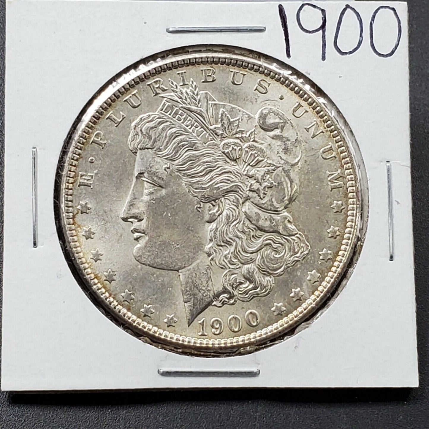 1900 P Morgan Silver Eagle Dollar Coin BU Uncirculated Some Toning Nice Coin