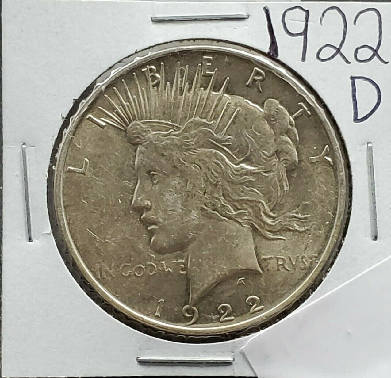 1922 D Peace 90% Silver Eagle Dollar Coin CH AU About Uncirculated