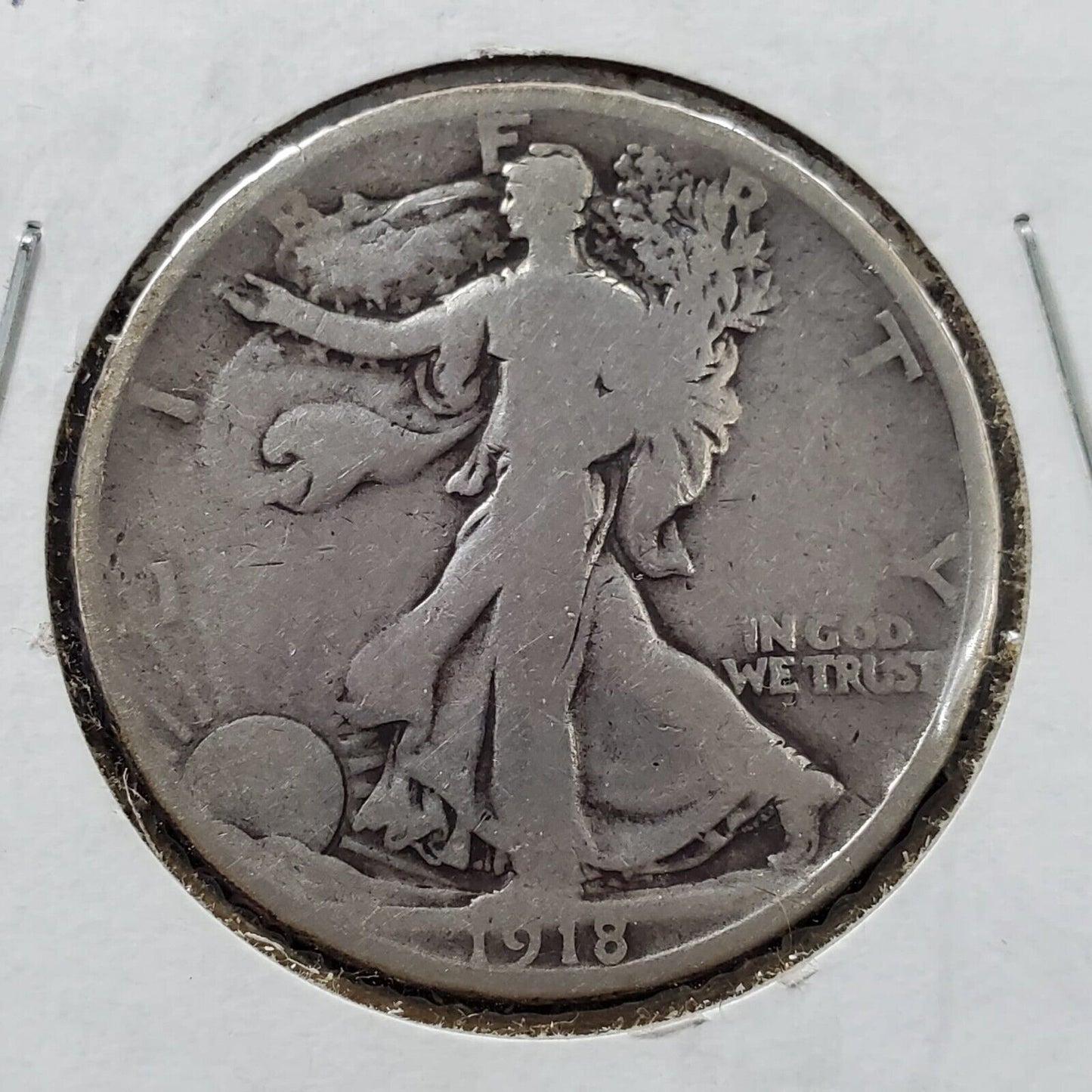 1918 P Walking Liberty Silver Eagle Half Dollar Coin Good Circulated