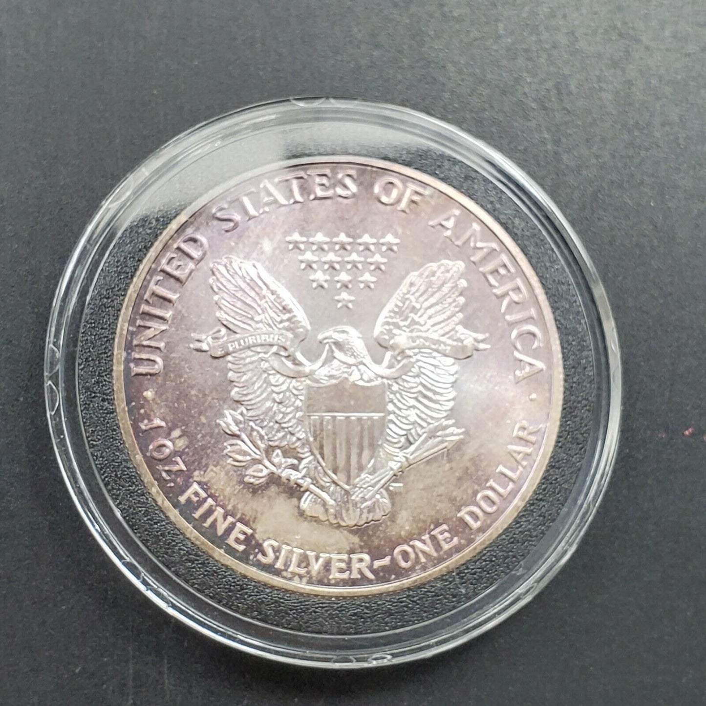 1989 1 OZ American 1oz .999 Silver Eagle Coin BU Uncirculated TONED